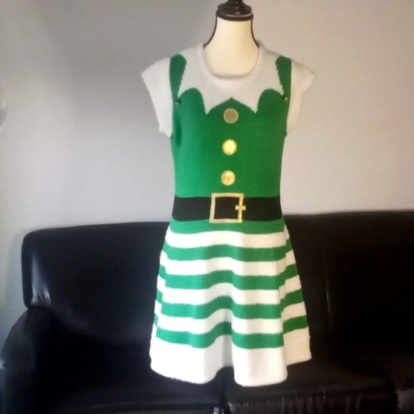 holiday time elf sweater dress Holiday Time | Dresses | Christmas Holiday Sweater Elf Dress